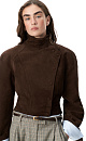 suede jacket with a stand‑up collar - BRUSNIKA. Women clothes