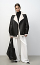 Faux leather sheepskin coat - BRUSNIKA. Women clothes