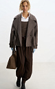 Short trench coat made of wool - BRUSNIKA. Women clothes