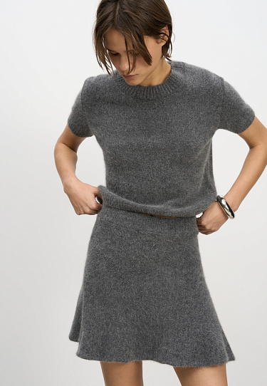 Mini skirt made of fox fur - BRUSNIKA Women Clothes