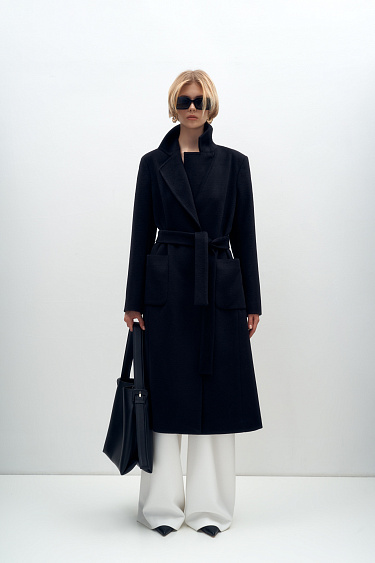 Wrap wool coat - BRUSNIKA Women Clothes