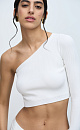 One-sleeve knit top - BRUSNIKA. Women clothes