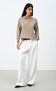 Cashmere and wool jumper with a polo collar - BRUSNIKA. Women clothes