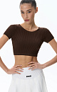 Short ribbed knit top - BRUSNIKA. Women clothes