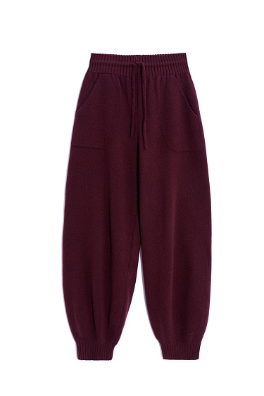 Cashmere and wool banana-fit trousers - BRUSNIKA Women Clothes