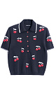 polo shirt with a cherry pattern - BRUSNIKA. Women clothes