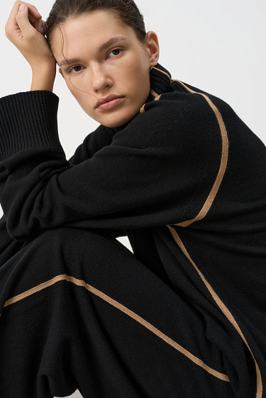 Knit jumper with stripes - BRUSNIKA Women Clothes