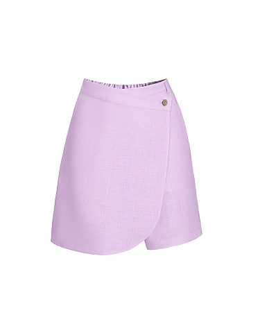 100% linen skort  - BRUSNIKA Women Clothes