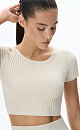 Short ribbed knit top - BRUSNIKA. Women clothes