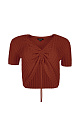 Knitted top with drawstring - BRUSNIKA. Women clothes