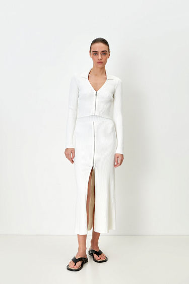 Front slit midi skirt - BRUSNIKA Women Clothes