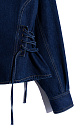 Denim shirt with a lace-up waist - BRUSNIKA. Women clothes