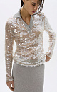 Sequined Polo Shirt - BRUSNIKA. Women clothes