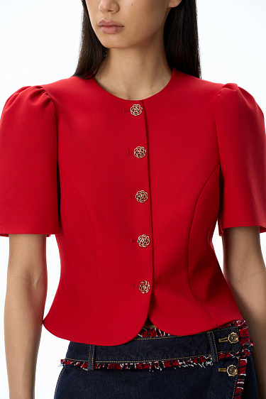 jacket with puffed sleeves - BRUSNIKA Women Clothes