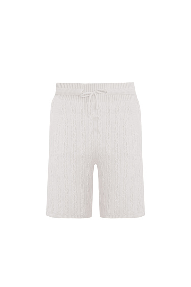 Cable-knit shorts - BRUSNIKA Women Clothes