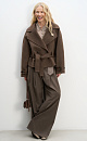 Short trench coat made of wool - BRUSNIKA. Women clothes