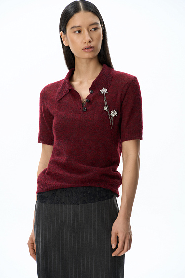 Knitted wool T-shirt - BRUSNIKA Women Clothes