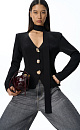 viscose jacket with accent buttons - BRUSNIKA. Women clothes