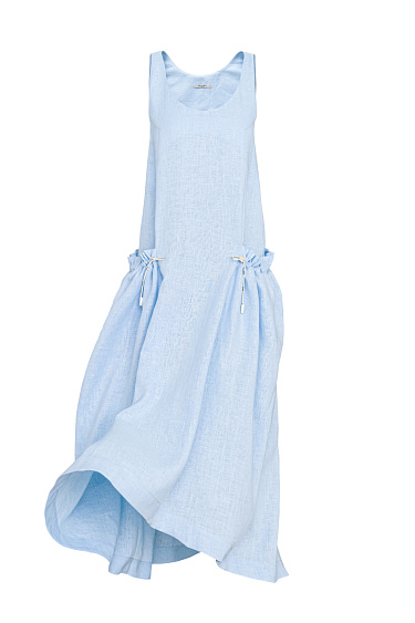 Dress with a drawstring waist - BRUSNIKA Women Clothes