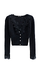 Merino wool cardigan with lace - BRUSNIKA. Women clothes