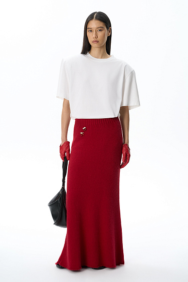 Maxi skirt made of fox fur - BRUSNIKA Women Clothes