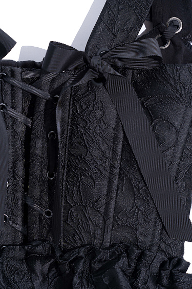 Jacquard-patterned corset with back lacing - BRUSNIKA Women Clothes