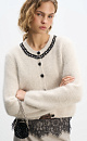 fox down cardigan with accent buttons - BRUSNIKA. Women clothes