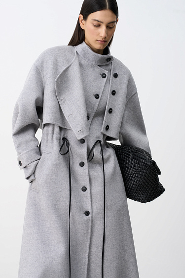 Single-breasted coat with a yoke - BRUSNIKA Women Clothes