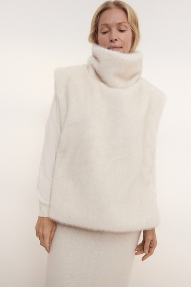 Eco fur vest - BRUSNIKA Women Clothes