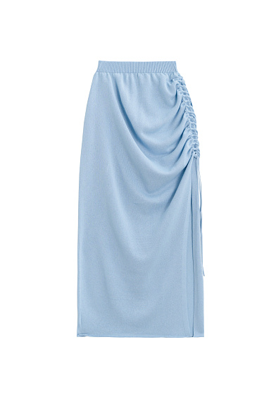 Draped Maxi Skirt - BRUSNIKA Women Clothes