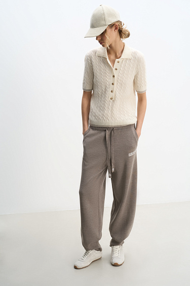 Jogger trousers made of wool - BRUSNIKA Women Clothes