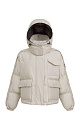 Short puffer jacket with a zip and high collar - BRUSNIKA. Women clothes