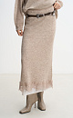 Maxi skirt of merino wool with lace - BRUSNIKA. Women clothes