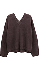 100% linen V-neck jumper - BRUSNIKA. Women clothes