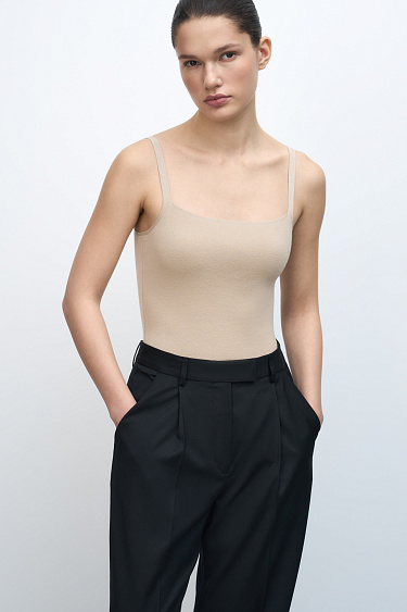 Fitted viscose bodysuit - BRUSNIKA Women Clothes