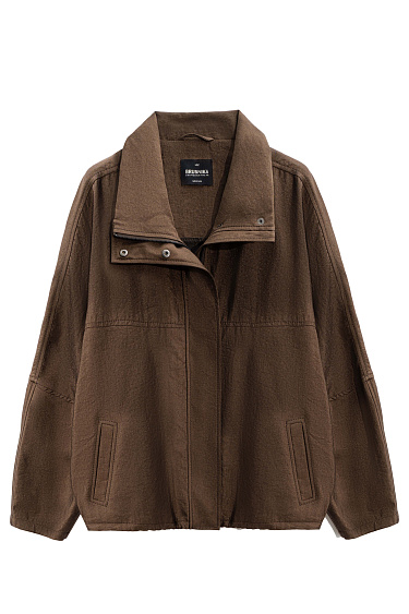 Bomber jacket with a stand-up collar - BRUSNIKA Women Clothes
