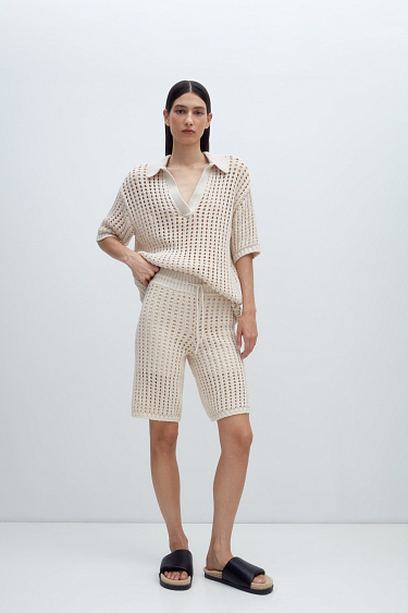 Mesh knit shorts - BRUSNIKA Women Clothes
