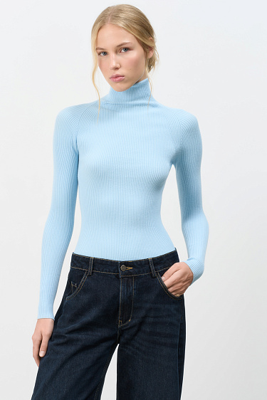 Ribbed knit turtleneck - BRUSNIKA Women Clothes