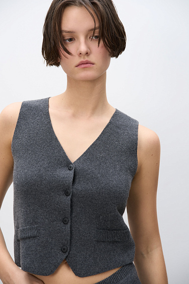 Wool and cashmere knit vest - BRUSNIKA Women Clothes