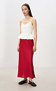 100% linen midi skirt with a slit - BRUSNIKA. Women clothes