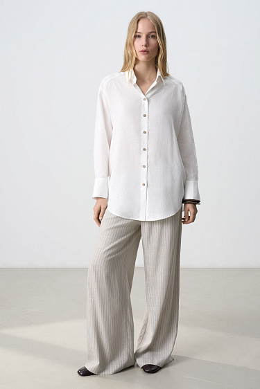 100% linen shirt - BRUSNIKA Women Clothes