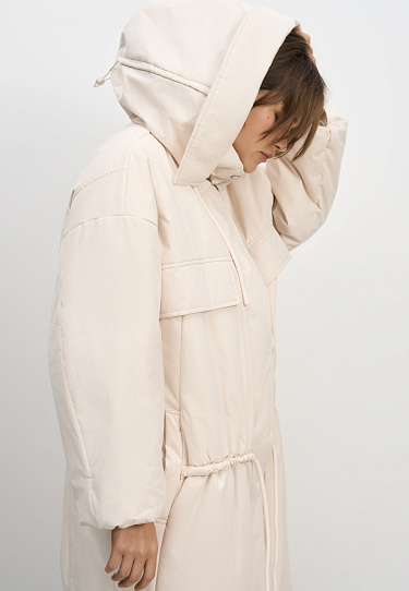 Long jacket with drawstring - BRUSNIKA Women Clothes