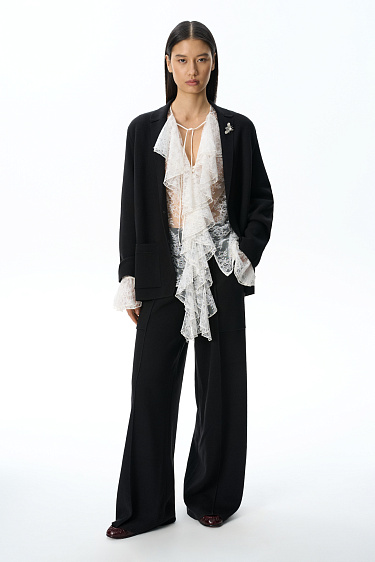 Single-breasted merino wool jacket - BRUSNIKA Women Clothes