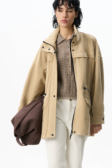 Suede parka - BRUSNIKA Women Clothes