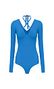 Bodysuit with cut-out and ribbon tie - BRUSNIKA. Women clothes