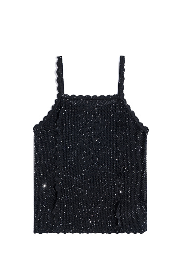 Cotton top with sequins - BRUSNIKA Women Clothes