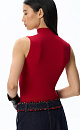 knitted viscose top with a high neck - BRUSNIKA. Women clothes