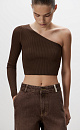 One-sleeve knit top - BRUSNIKA. Women clothes