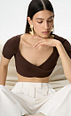 Crossed neckline top - BRUSNIKA. Women clothes