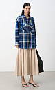 Checkered shirt with tie-dye effect - BRUSNIKA. Women clothes